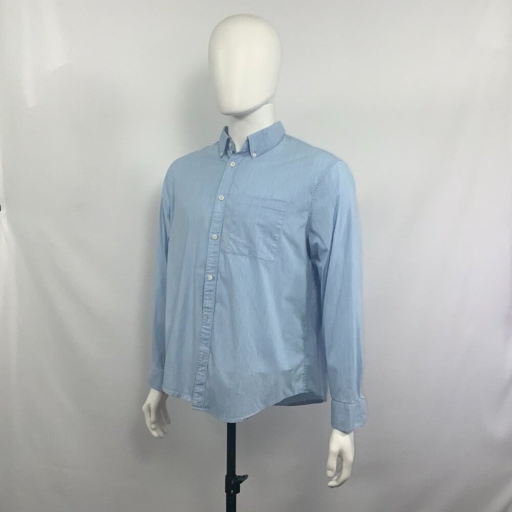 Calvin Klein Men Shirt Long Sleeve Blue Size L  [MT32] - Picture 5 of 11